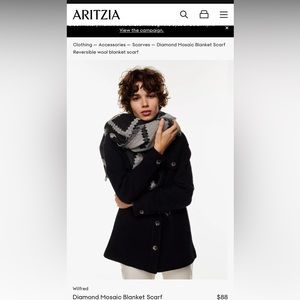 Artizia blanket scarf - diamond mosaic